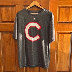Majestic Gray Tee with Red and White C Logo